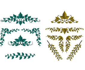 Free Poison Ivy Leave Ornament Vector
