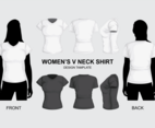 Women’s V Neck Shirt Template