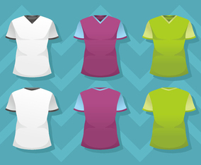 Man V Neck Shirt Template