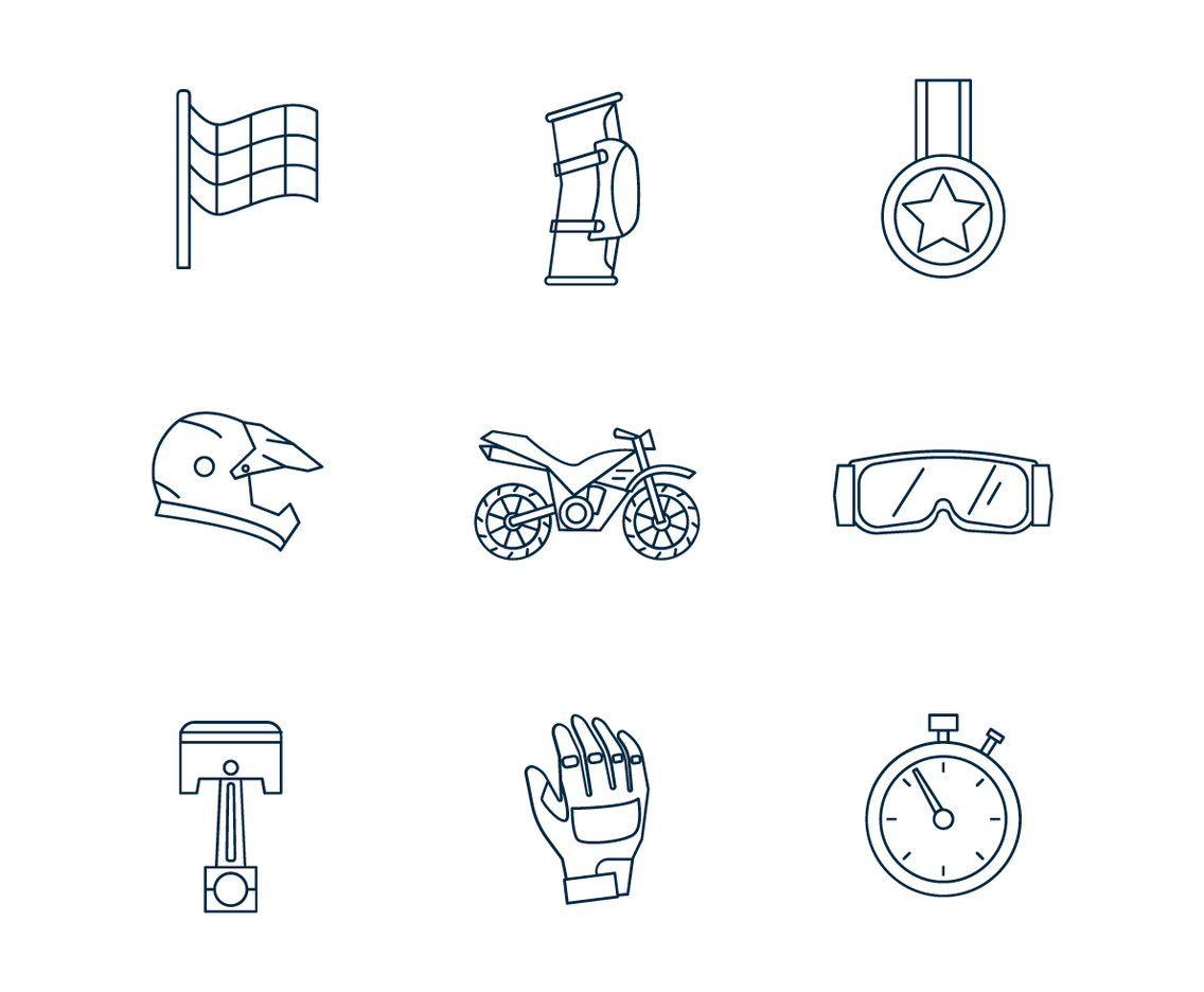 Motorcross Icons