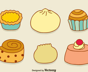 Hand Drawn Appetizers Collection Vector