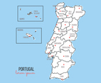 Doodle Map Of Portugal