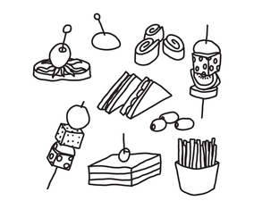 Black  White Appetizers