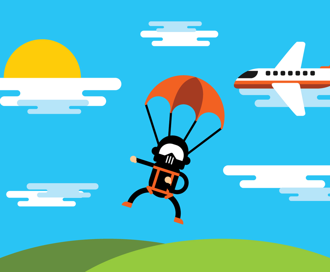 Skydiving Illustration