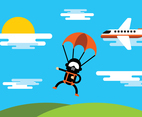 Skydiving Illustration