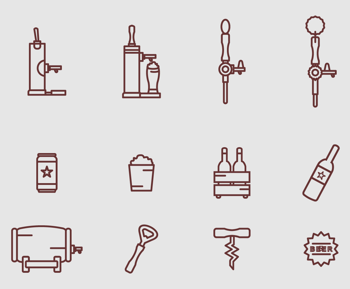 Beer Icons Vector