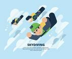 Skydiving Illustration