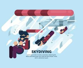 Skydiving Illustration