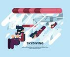 Skydiving Illustration