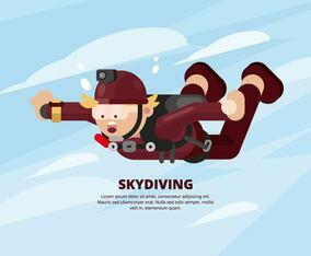 Skydiving Illustration