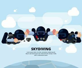 Skydiving Illustration