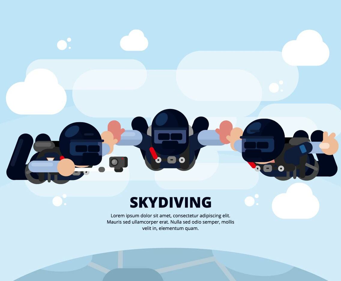 Skydiving Illustration