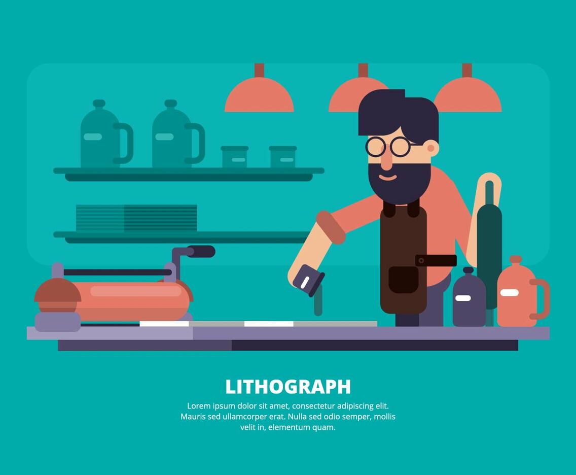 Lithograph Illustration