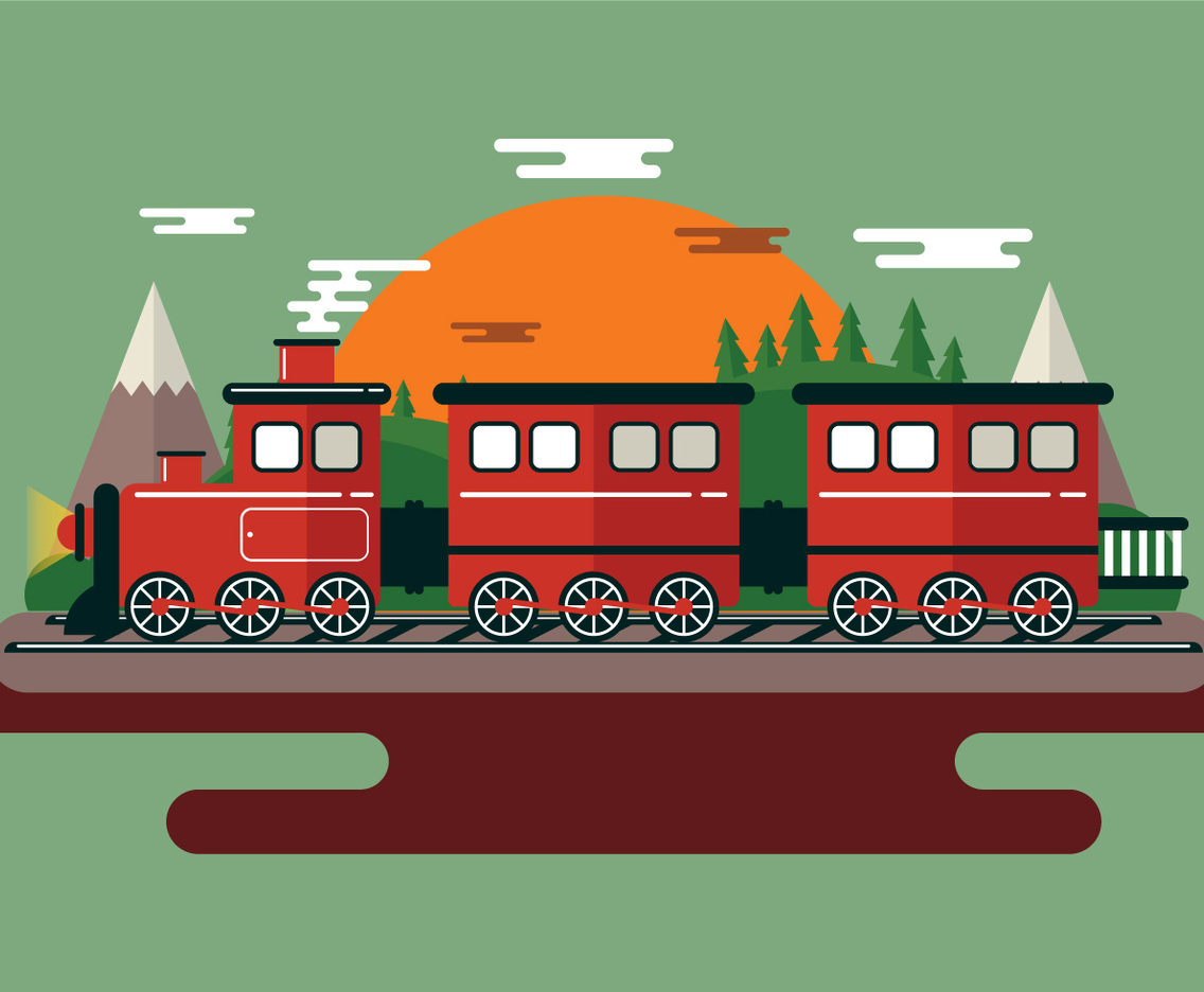 Steam Train Illustration