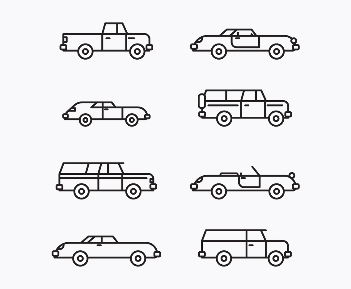 Outlined Cars