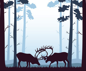 Caribou Silhouette