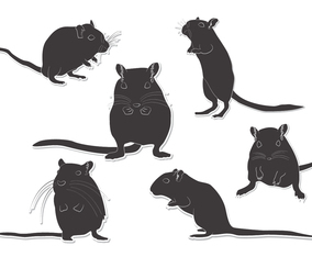 Sticker Silhouette Gerbil