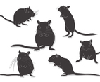 Sticker Silhouette Gerbil