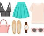 Free Fashion Set of Woman Vector