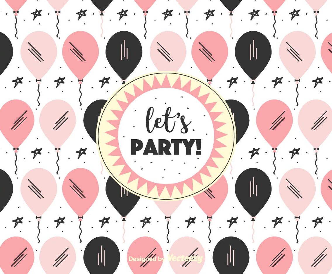 Let’s Party Vector Background