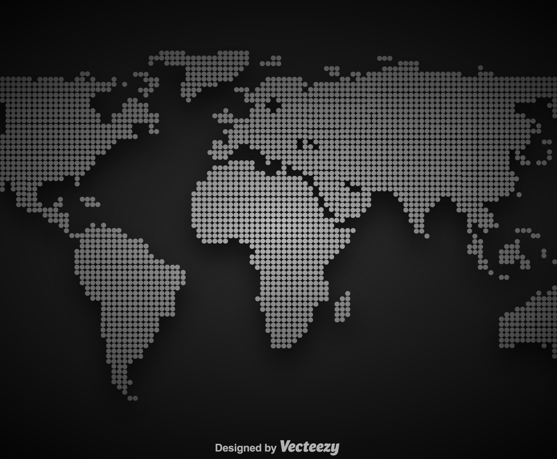 Vector Dotted World Map Illustration