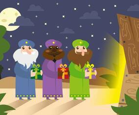 Befana Landscape Flat Illustration Vector