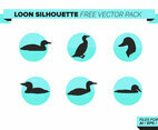 Loon Silhouette Free Vector Pack