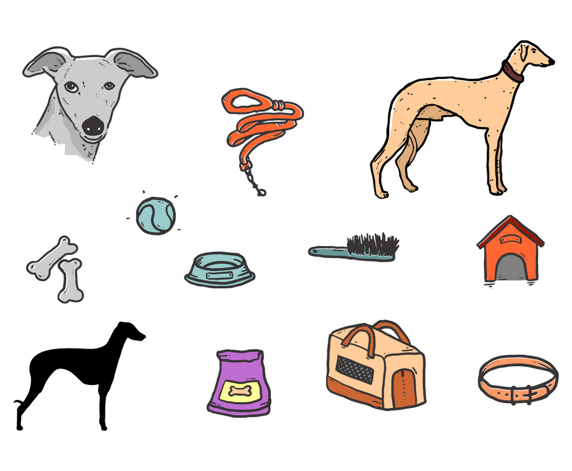 Whippet Dog Icon