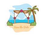 Beach Wedding Illustration