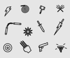 Super Heroes Weapons And Symbol