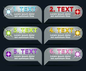 Led Lights Banners Vector