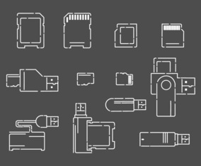 Card Reader Vector Icons