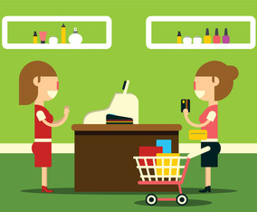 Shopping Illustrations In The Mall