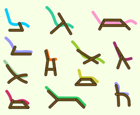 Simple Lawn Chair Vectors