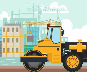 Steamroller For Construction