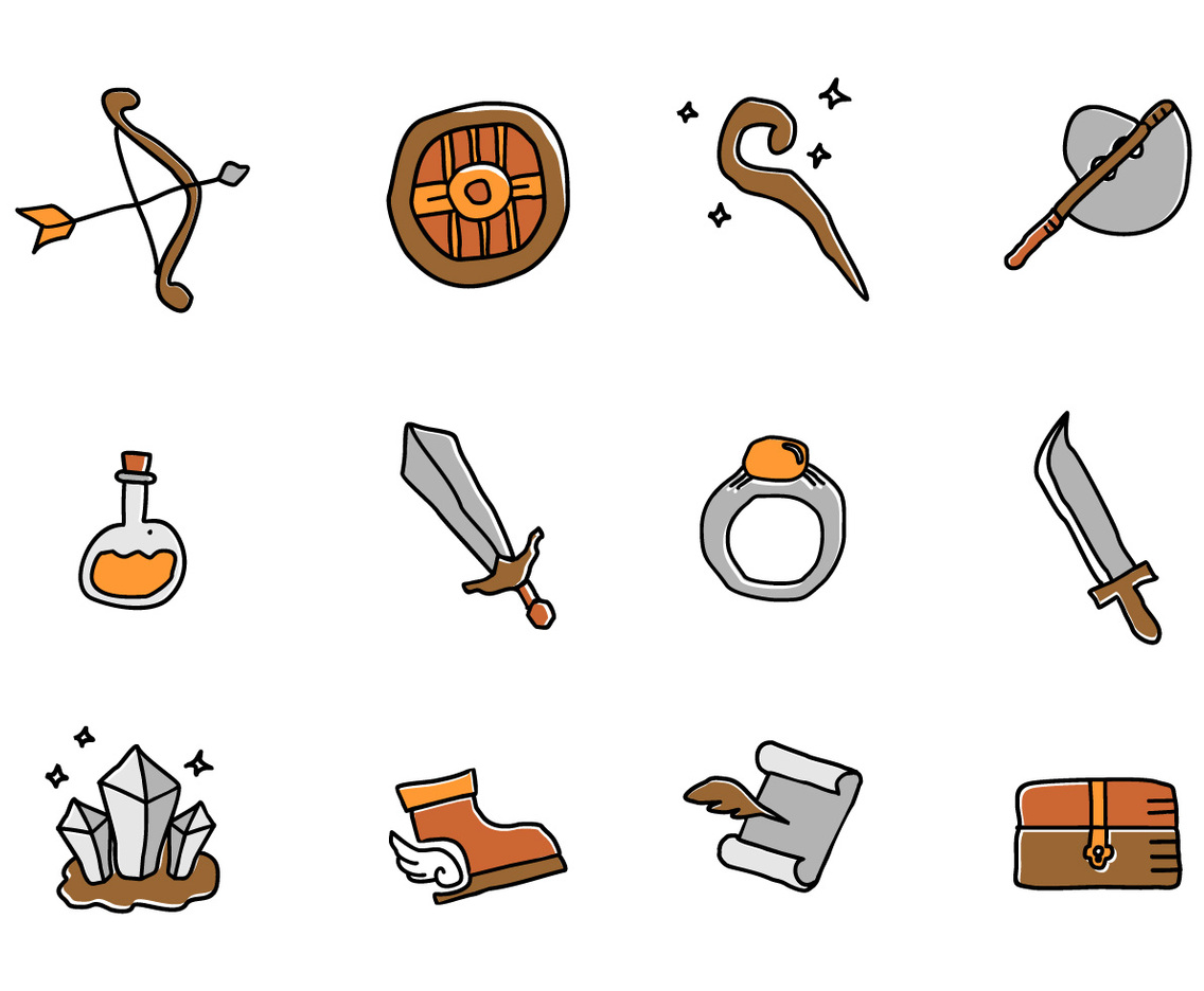 RPG Game Element Vectors