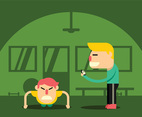 Personal Trainer Vector Illustration