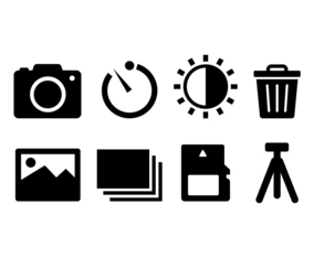 Camera setting and accessories icons
