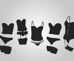 Silhouette Girls In Bustier