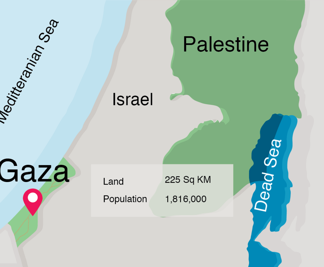 Gaza Strip World Map
