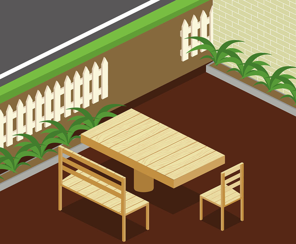 Lawn Chair Isometric Free Vector