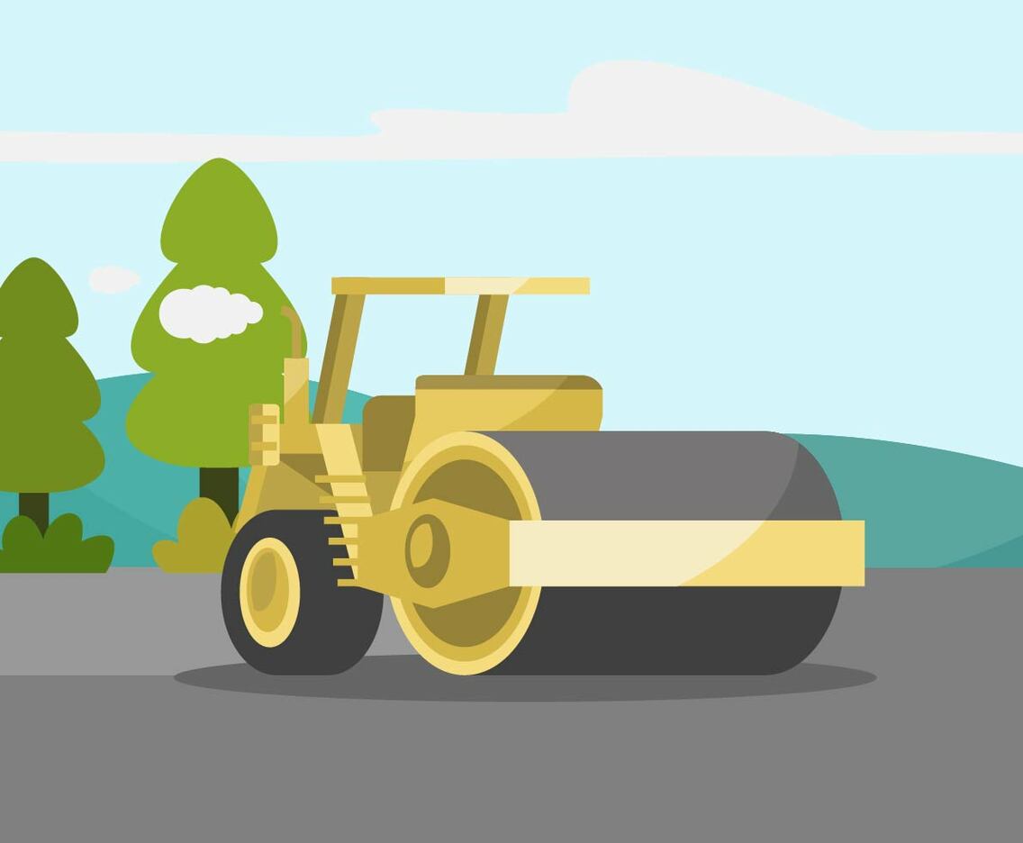 Steamroller Illustration