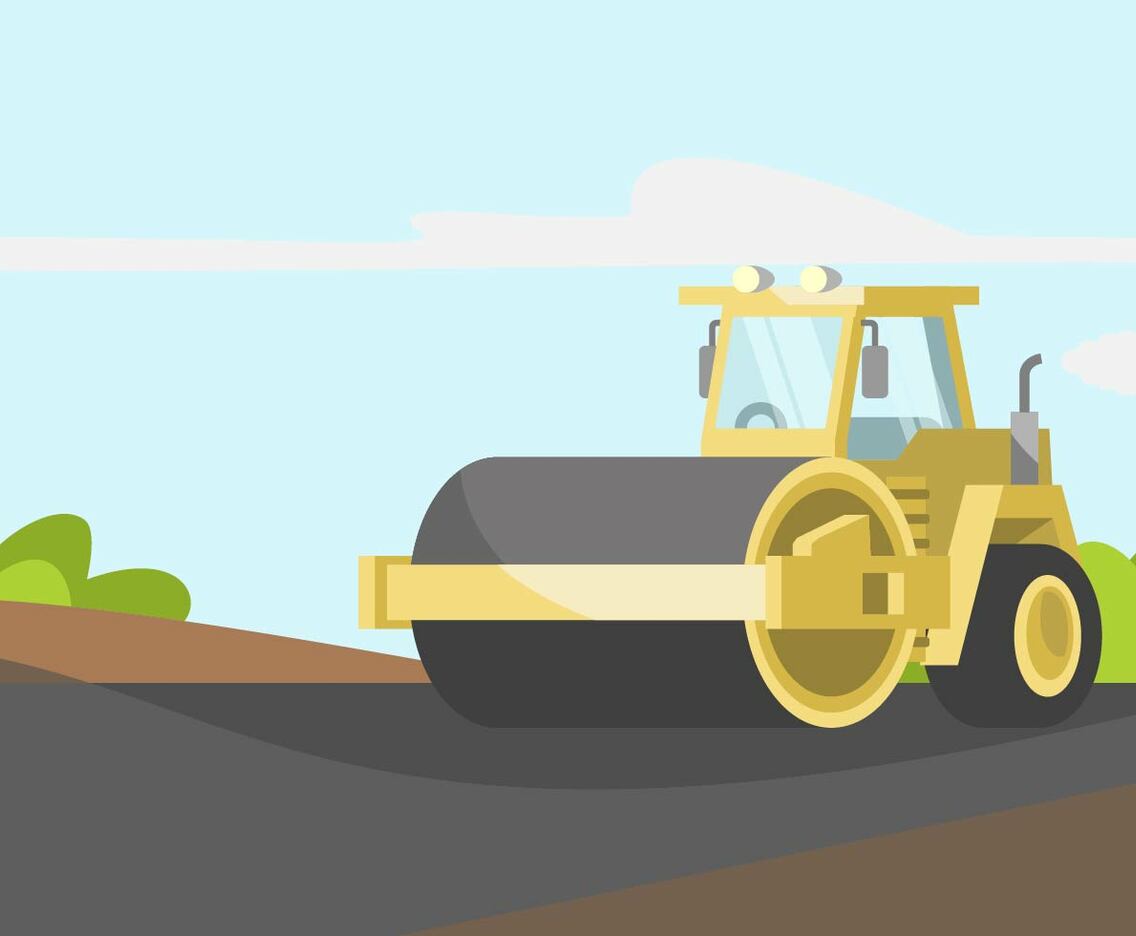 Steamroller Illustration