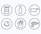 Charcuterie Simple Outline Icons