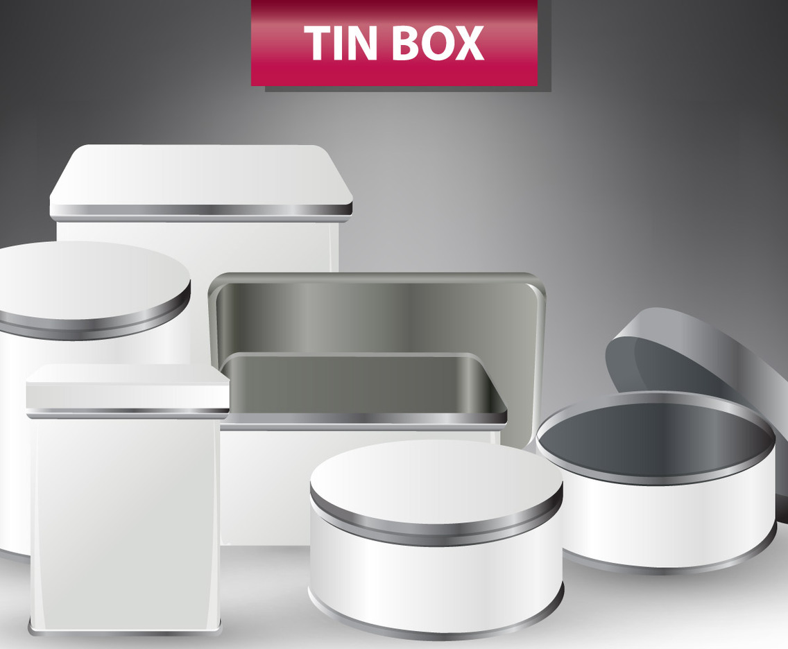Set Of Tin Box Templates