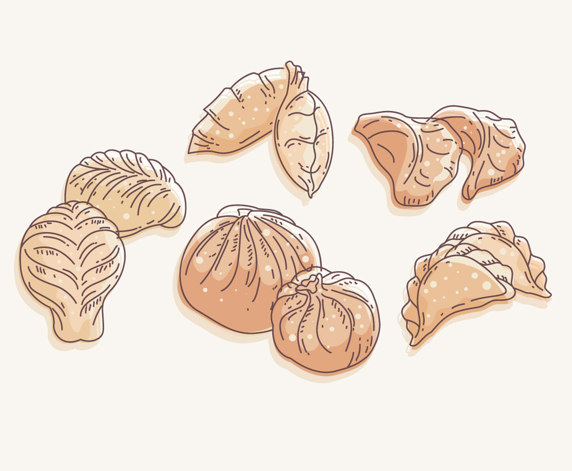 Dumplings Vector