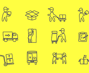 Delivery Man Flat Vector