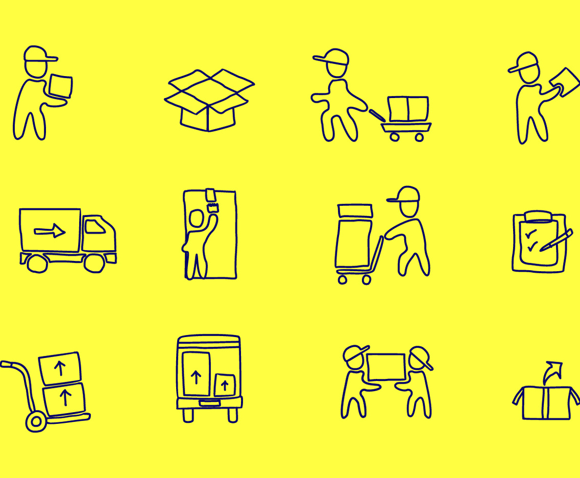 Delivery Man Flat Vector