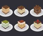 Tiramisu vector set