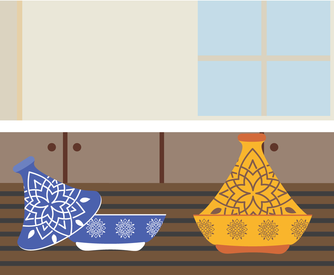 Tajine Meal Prep Vector